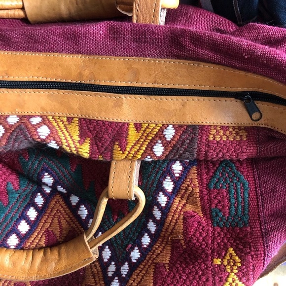 Boho Handcrafted Woven Navaho Southwestern Multicolor Crossbody Bag - Picture 12 of 16